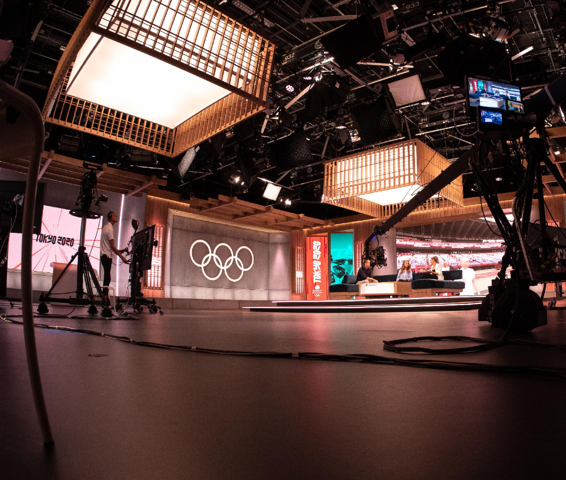 TV Studio. Olympic Games Tokyo 2022